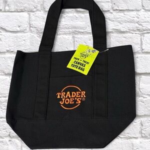 Trader Joe’s Black Canvas Tote Bag